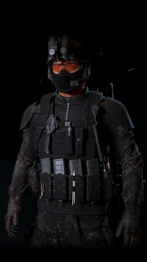 Special Ops Soldier In Black