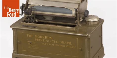 Morkrum Green Code Telegraph Printer Model 5 A 1919 1923 The Henry Ford