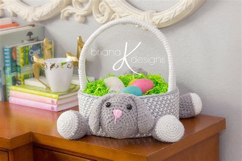 Crocheted Easter Bunny Basket