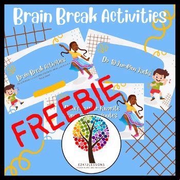 50 Brain Break Activities FREEBIE by ezk12lessons | TPT