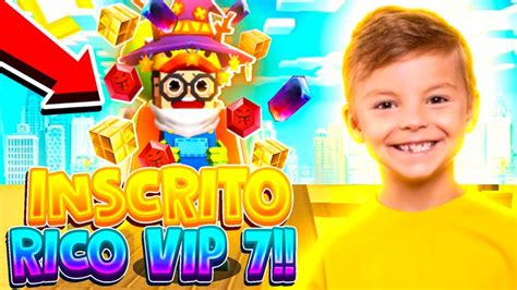 JOGUEI NA CONTA RICA CHEIA DE GCUBES VIP 7 DO INSCRITO Blockman Go