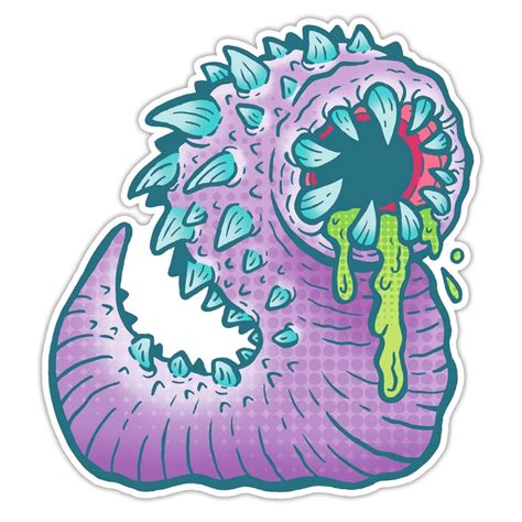 [ART] Baby Purple Worm Sticker : DnD