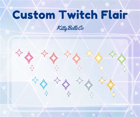 Custom Twitch Badge Flair Pixel Sparkle Etsy