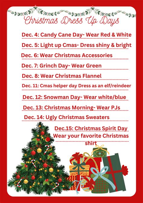 Christmas Dress Up Days Williams Heights Elementary School