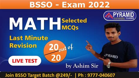 Bsso Math Last Time Revision Ossc Bsso Block Social