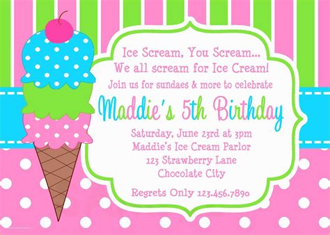 Ice Cream Birthday Party Invitations Vintage Ice Cream Truck Hot Sex Picture