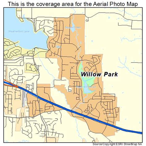 Aerial Photography Map of Willow Park, TX Texas