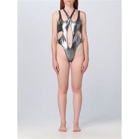 Mugler Swim Mugler Swimsuit Woman Silver Poshmark