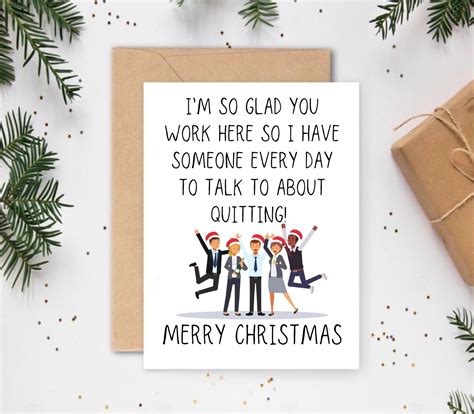 Co Worker Christmas Cards, Colleague Christmas Cards, Secret Santa