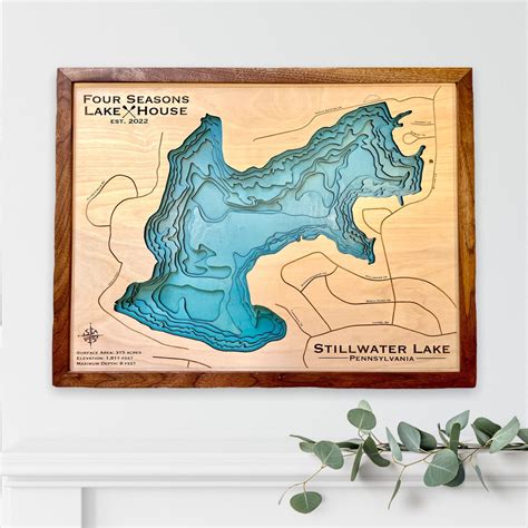 Stillwater Lake Custom Lake Map Custom Map Choose Your - Etsy | Custom ...