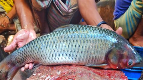 Amazing Fish Cutting Skills Fastest Big Rohu Fish Cutting By Expert