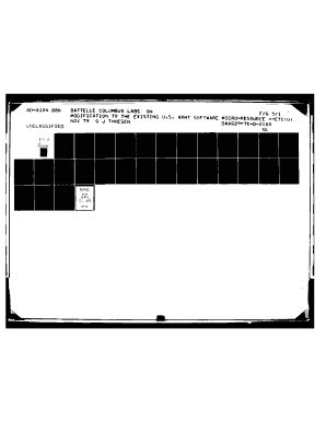 Fillable Online Dtic Modification To The Existing US Army Software