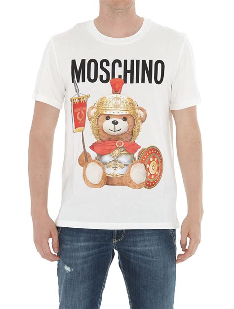 Moschino Moschino Roman Teddy Bear Logo T Shirt White