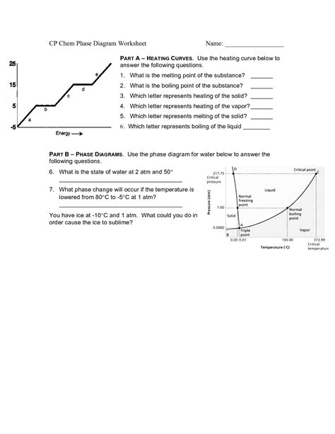 9 Phase Diagram Worksheet Answer Key