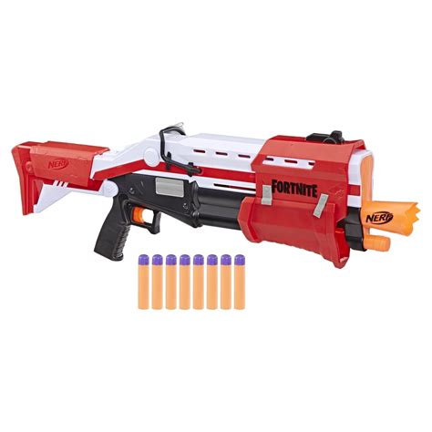 Nerf Fortnite TS Nerf Pump Action Dart Blaster with 8 Nerf Mega Darts ...