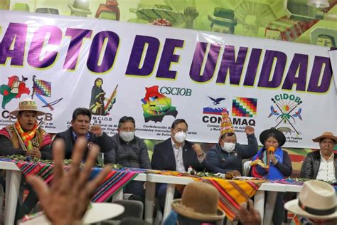 Pacto De Unidad Y Primeros Mandatarios De Bolivia Ratifican La Unidad Nacional Como Eje