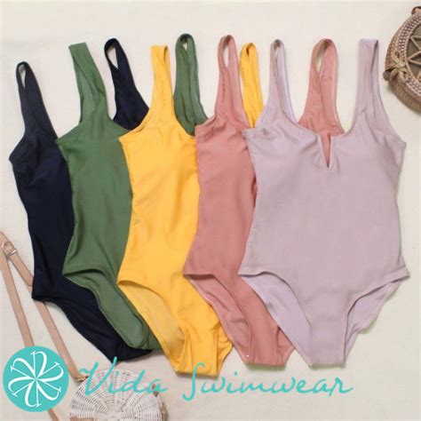 Vida V Collar One Piece Swimsuit Women Swimwear Monokini Padded Swimwear Nude Swimsuit Lazada Ph