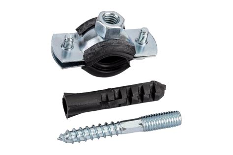 Сантехнический хомут для труб со шпилькой и дюбелем СВК 11-15 мм, 1/4 ...