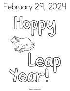 leap day coloring page