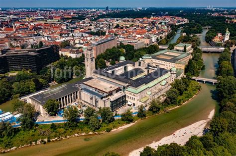 München von oben Gebäude Ensemble Deutsches Museum auf der