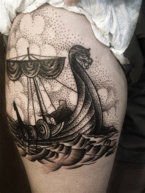 Viking Ship Tattoo Motive Ideas Рукав