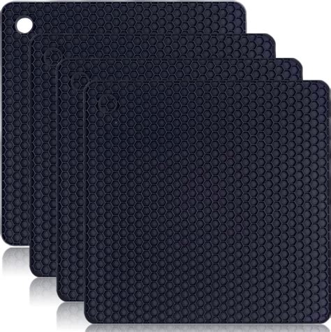 Amazon Aicmei Silicone Trivets For Hot Pots And Pans Packs Multipurpose Non Slip Heat