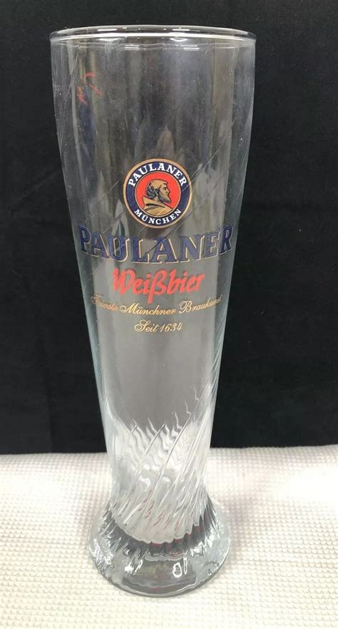 Paulaner Munchen 05l Pilsner German Tall Beer Glasses Barware Man Cave