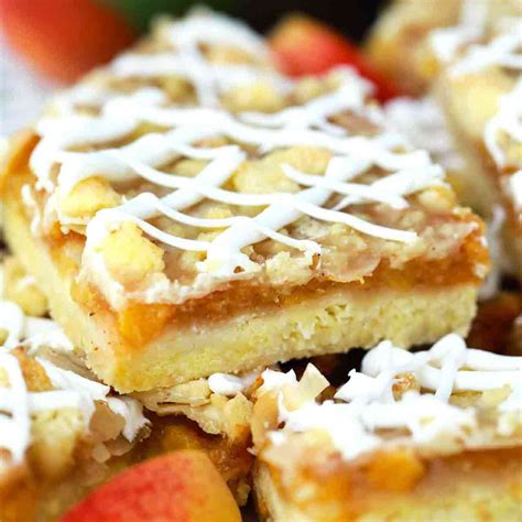 Peach Crumb Bars Recipe Video Sweet And Savory Meals