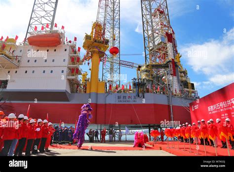 Chinese Workers Attend The Delivery Ceremony Of The Xin Shengli Wu