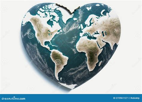 Heart Shaped Planet Earth Stock Illustration Illustration Of Heart