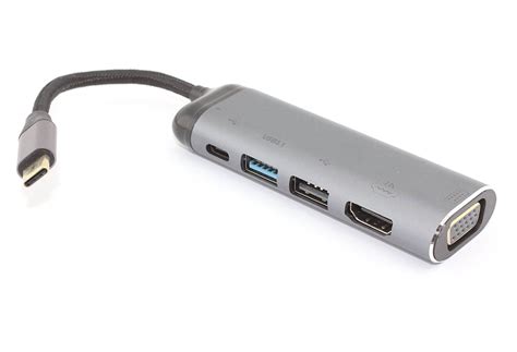 Адаптер переходник (Хаб) с Type-C на VGA, HDMI, USB 3.1, Type C, PD ...