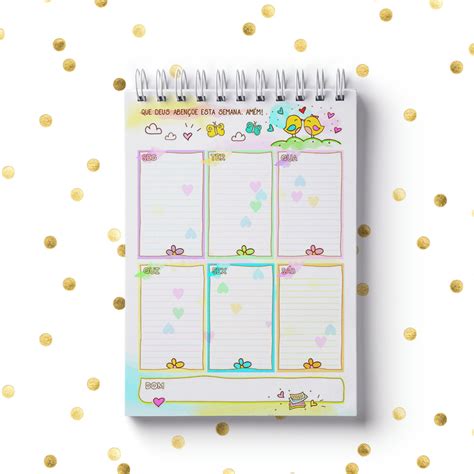 Planner Semanal Vertical Colorido No Elo7 Summa Papelaria Criativa 14e9d89