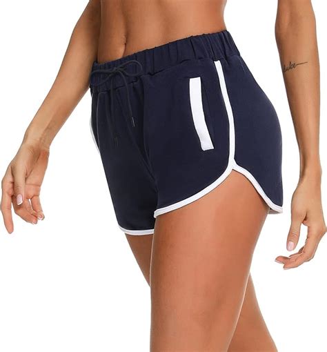 Akalnny Pantalon Corto Deportivo Mujer Verano Algodón Cintura Elástica