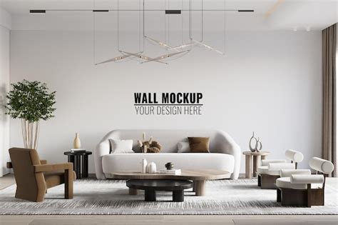 Premium Psd Living Room Wall Mockup