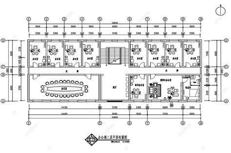 Layout Plan Of Interior Design Of Modern Office Space Template Download ...