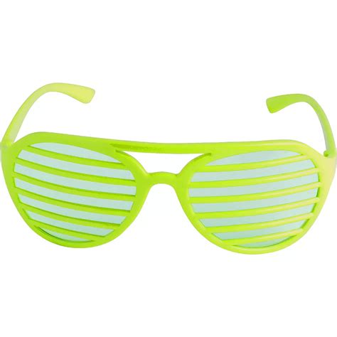 Neon Green Shutter Glasses 6in x 2in | Party City Canada