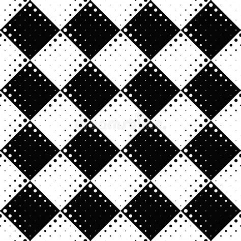 Seamless Geometrical Black And White Dot Pattern Background Design Stock Vector Illustration