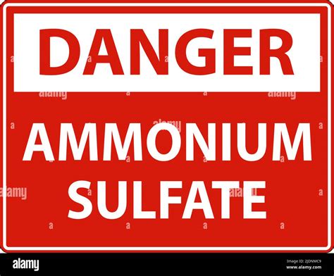 Danger Ammonium Sulfate Symbol Sign On White Background Stock Vector