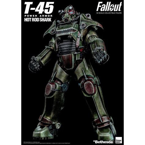 TH3Z03090 Fallout T 45 1 6 Scale Hot Rod Shark Power Armor Pack Hightain Hobbies