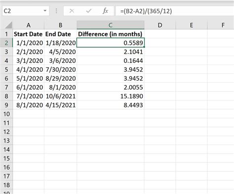 How To Convert Days To Months In Excel