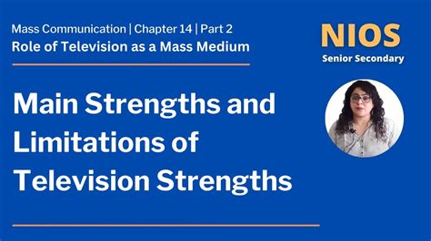 Nios Senior Secondary Mass Communication Chapter 14 Role Of Television As A Mass Medium