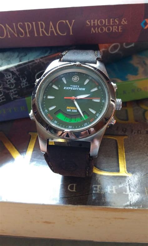 Jam Tangan Cowok Timex Expedition Indiglo Dual Time Quartz Fesyen