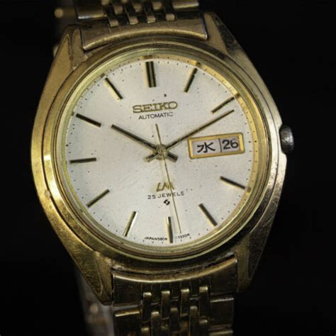 Vintage 1974 Seiko Lord Matic 25 Jewels 5606 7190 Automatic Gold Mens