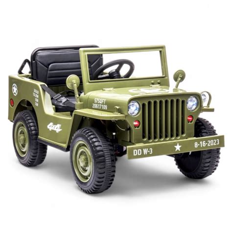 VOITURE ENFANT ÉLECTRIQUE JEEP WILLYS 1 PLACE SABLE