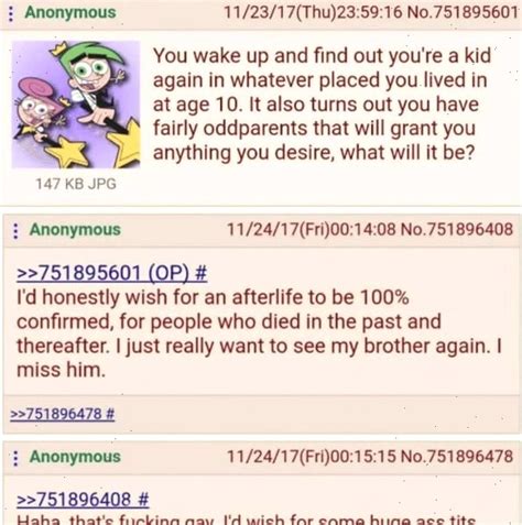 Haha That S Fucking Gay I D Wish For Some Huge Ass Tits R Wholesomegreentext