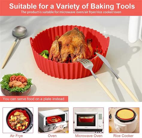 Reusable Air Fryer Silicone Baking Tray Tray Bakes Silicone Baking Air Fryer