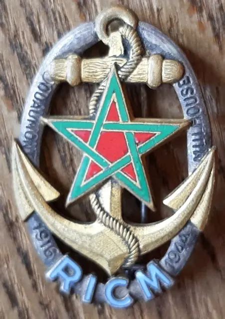 Insigne Ricm Indochine Afn R Giment Infanterie Coloniale Maroc Original