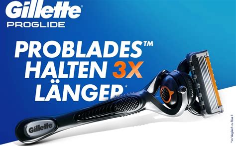 Gillette ProGlide Nassrasierer Herren Starterset 1 Rasierer Mit 8