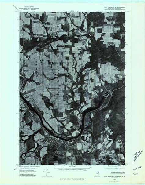 Classic USGS Fort Fairfield Maine 7.5'x7.5' Topo Map – MyTopo Map Store