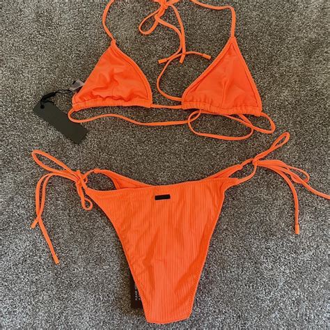 Triangl Issy Coral Rib Bikini This Isnt Sold Depop